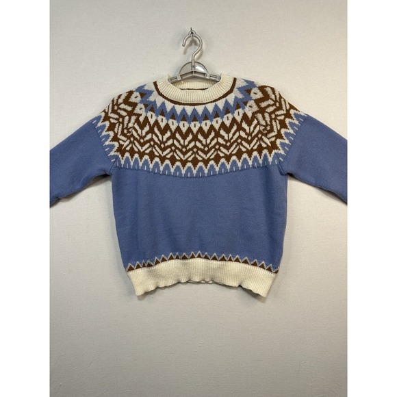Crew Round Neck Sweater Women's Winter Weather Warm Christmasy Mountains Skiing - Picture 1 of 5
